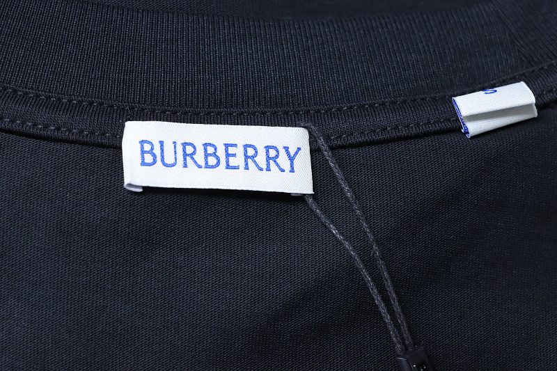 BURBERRY TB Check Square Letter Embossed Letter Short Sleeve T-Shirt Style 2