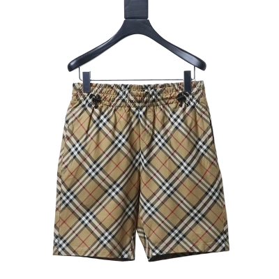 BURBERRY Twill Check Burnout Equestrian Patch Cotton Shorts Style 1 01