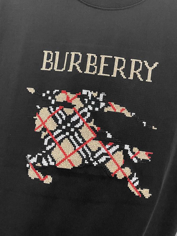BURBERRY Twill Check Burnout Equestrian Patch Cotton Shorts Style 2