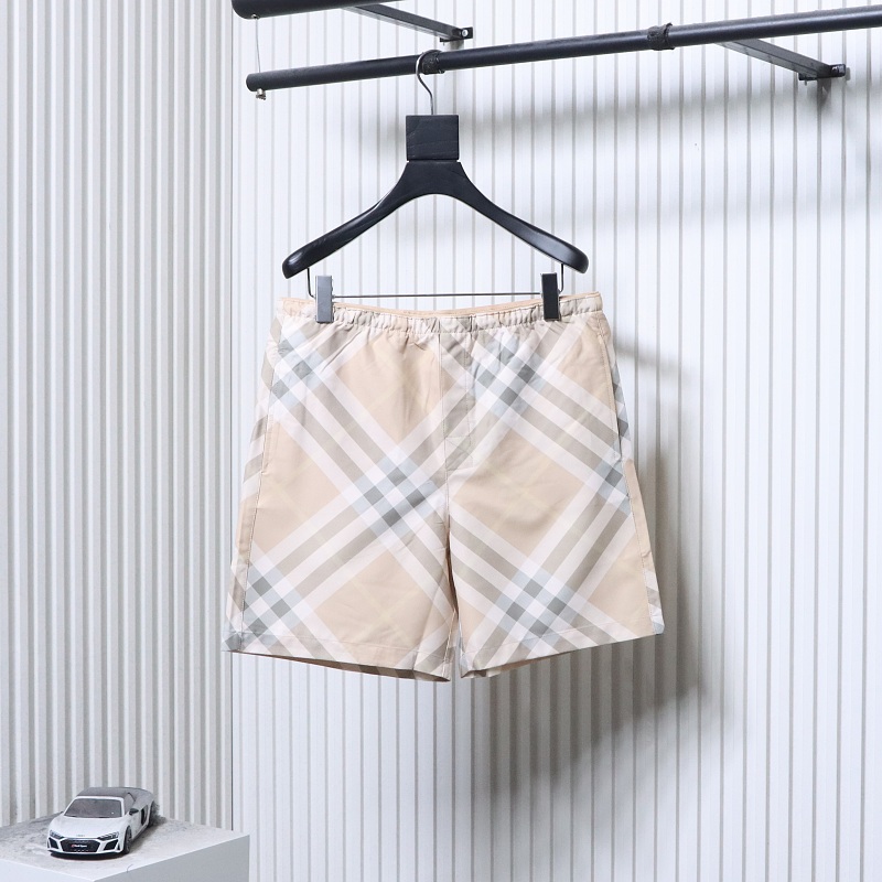 BURBERRY Twill Check Mesh Lining Beach Shorts Style 1