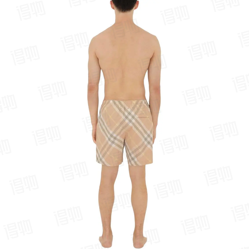 BURBERRY Twill Check Mesh Lining Beach Shorts Style 1