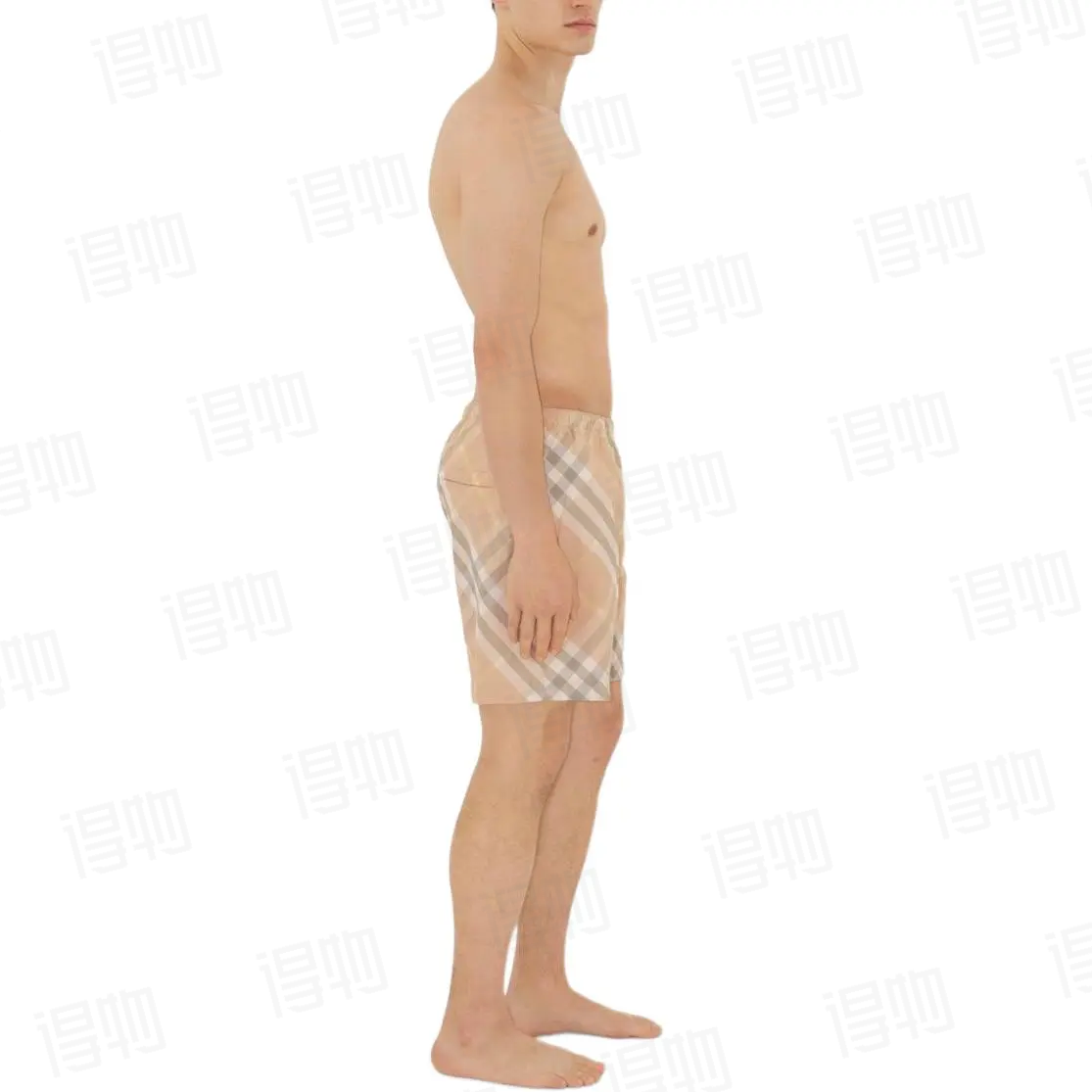 BURBERRY Twill Check Mesh Lining Beach Shorts Style 1