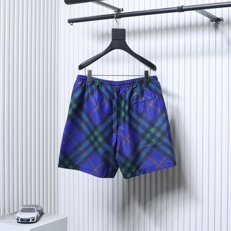 BURBERRY Twill Check Mesh Lining Beach Shorts Style 2
