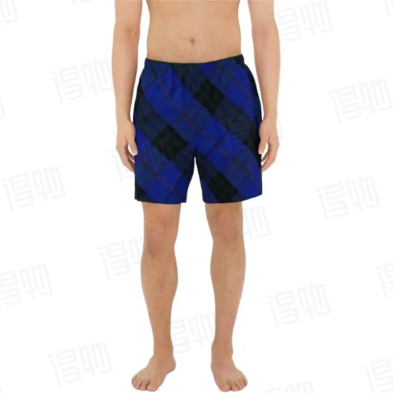 BURBERRY Twill Check Mesh Lining Beach Shorts Style 2