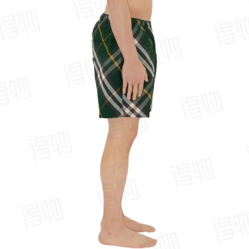 BURBERRY Twill Check Mesh Lining Beach Shorts Style 3