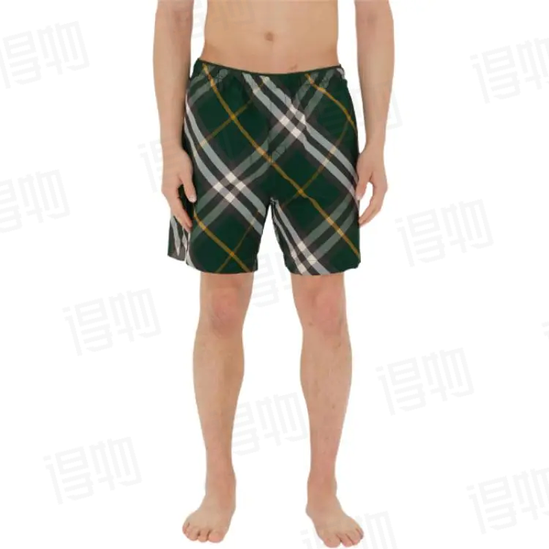 BURBERRY Twill Check Mesh Lining Beach Shorts Style 3