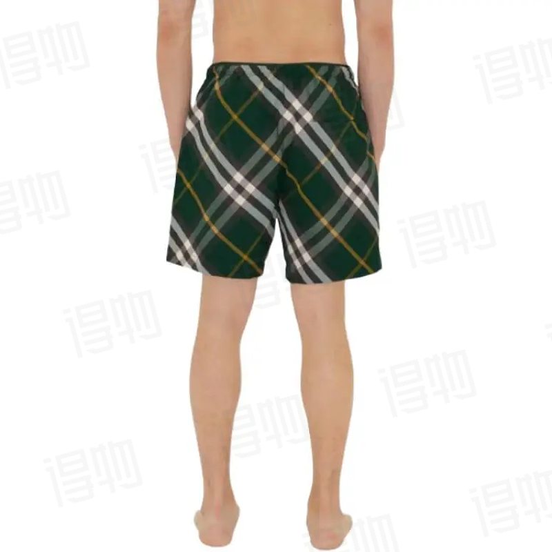 BURBERRY Twill Check Mesh Lining Beach Shorts Style 3