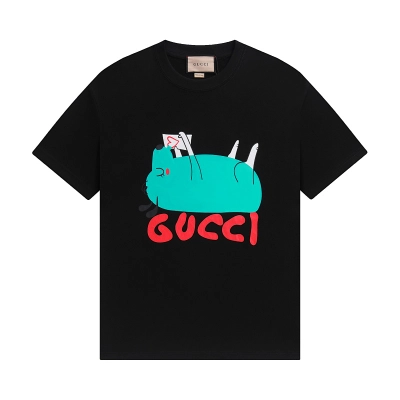 GUCCI 2024 Early Spring Heavyweight New Season Short Sleeve T-Shirt 02
