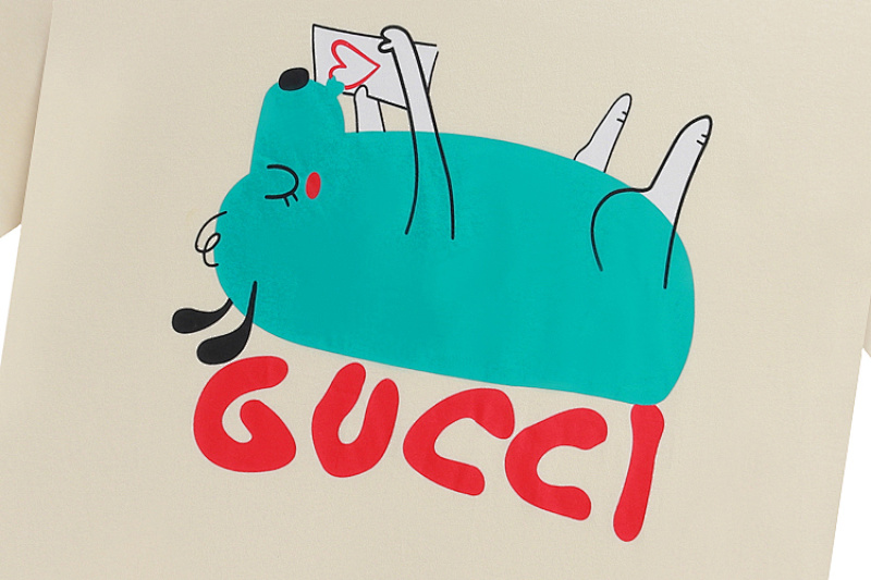 GUCCI 2024 Early Spring Heavyweight New Season Short Sleeve T-Shirt