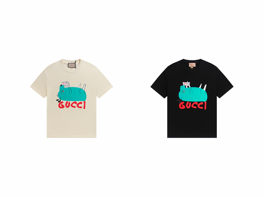 GUCCI 2024 Early Spring Heavyweight New Season Short Sleeve T-Shirt
