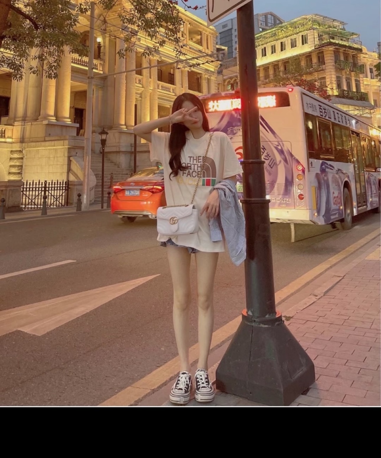 GUCCI 21SS Collaboration Print Logo Short Sleeve T-Shirt