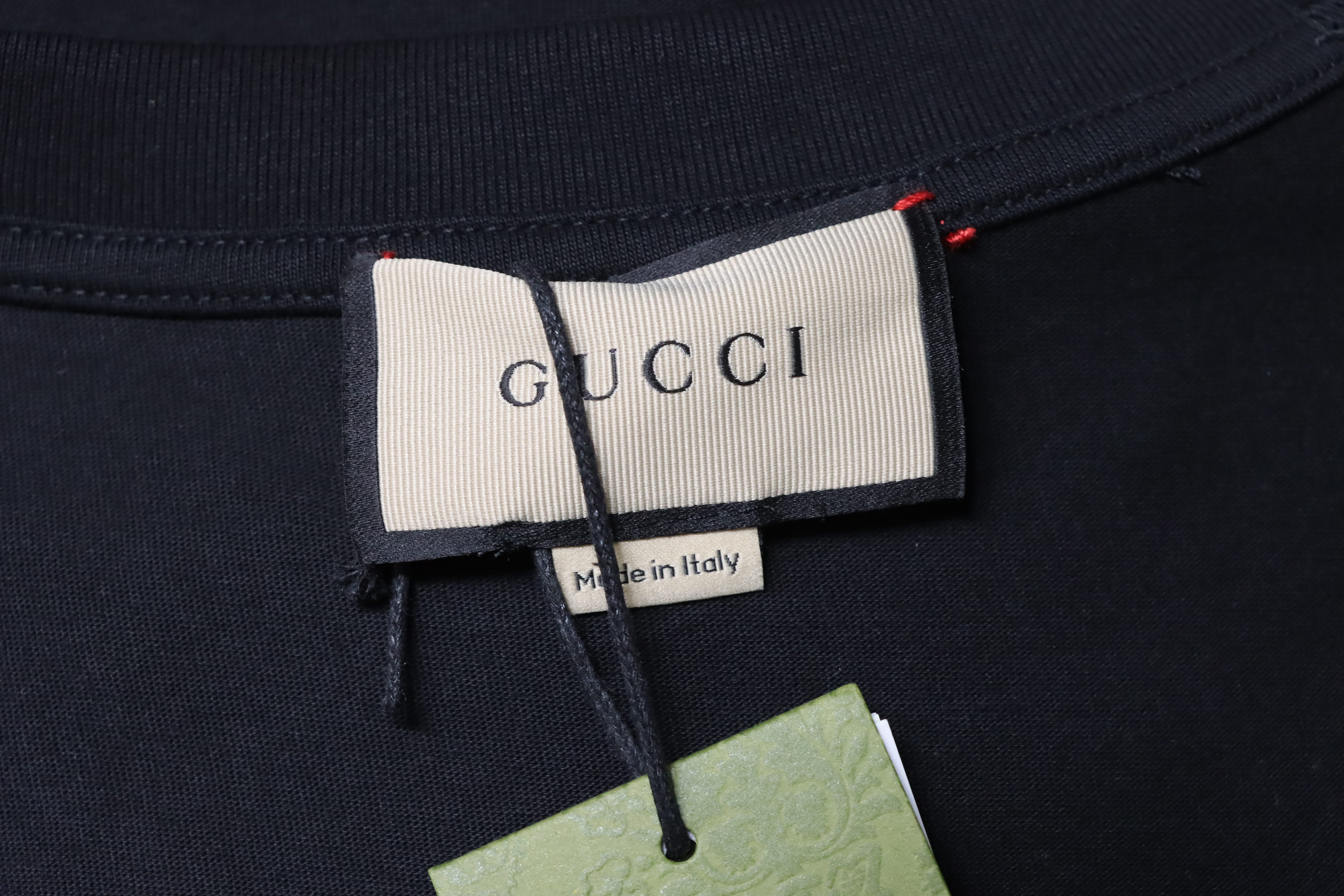 GUCCI 23SS Letter Print Gradient Lightning Short Sleeve T-Shirt Style 2