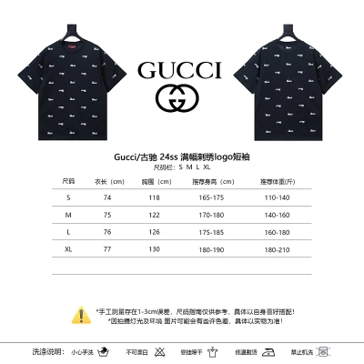 GUCCI 24SS Embroidery Logo Short Sleeve T-Shirt 02