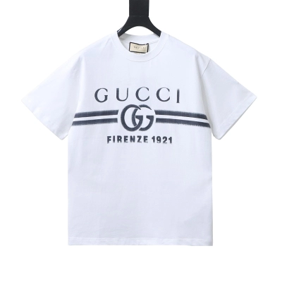 GUCCI 24SS Gradient Belt Print Short Sleeve T-Shirt Style 1 01