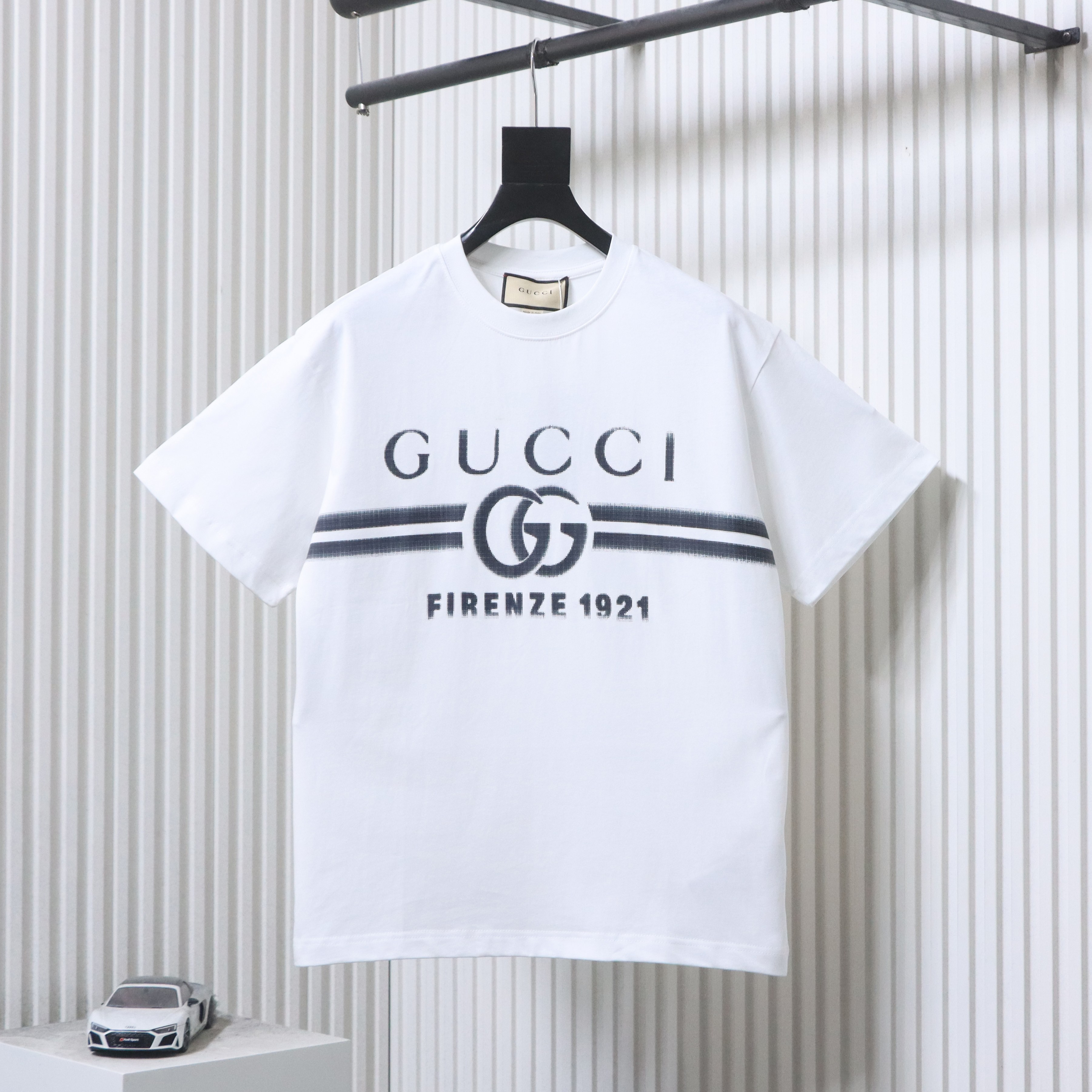 GUCCI 24SS Gradient Belt Print Short Sleeve T-Shirt Style 1