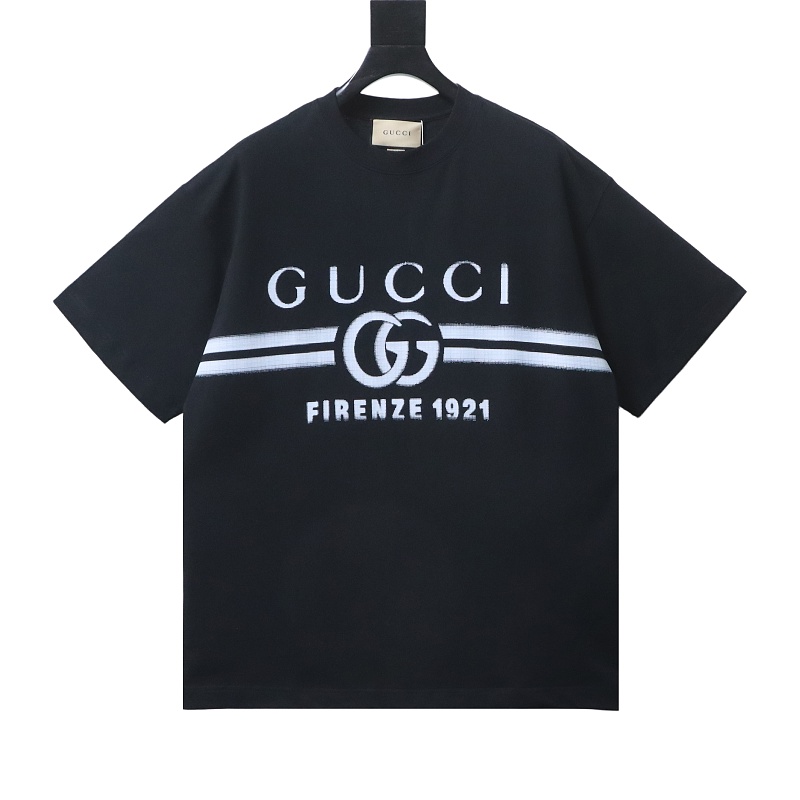 GUCCI 24SS Gradient Belt Print Short Sleeve T-Shirt Style 2