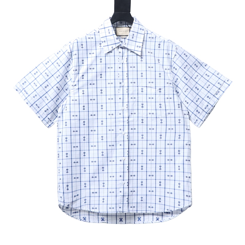GUCCI 24SS Horsebit Jacquard Short Sleeve Shirt