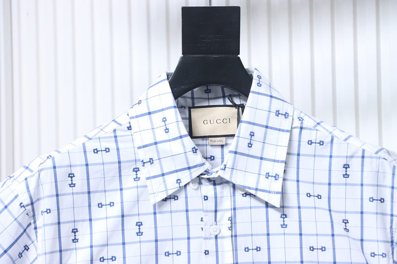 GUCCI 24SS Horsebit Jacquard Short Sleeve Shirt