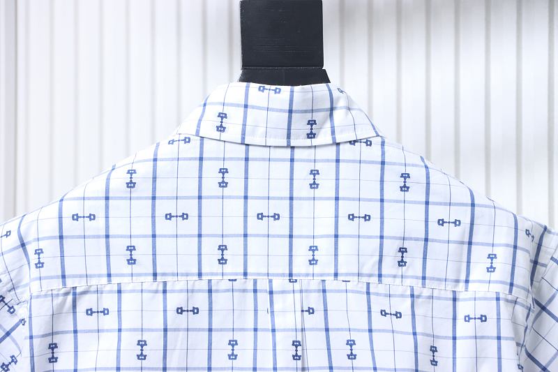 GUCCI 24SS Horsebit Jacquard Short Sleeve Shirt