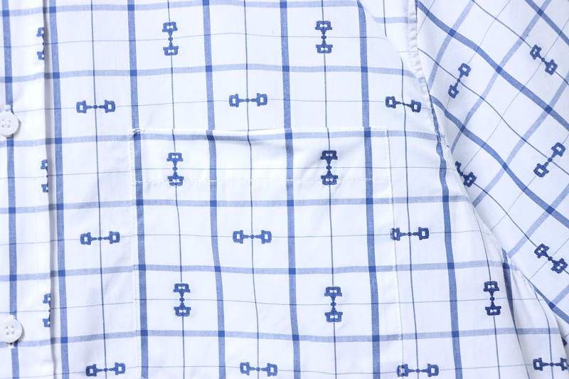 GUCCI 24SS Horsebit Jacquard Short Sleeve Shirt