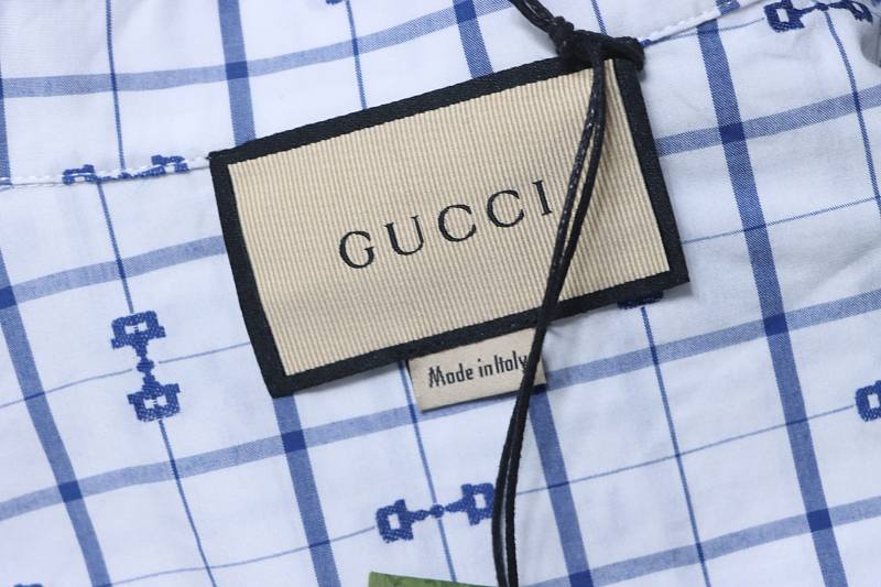 GUCCI 24SS Horsebit Jacquard Short Sleeve Shirt