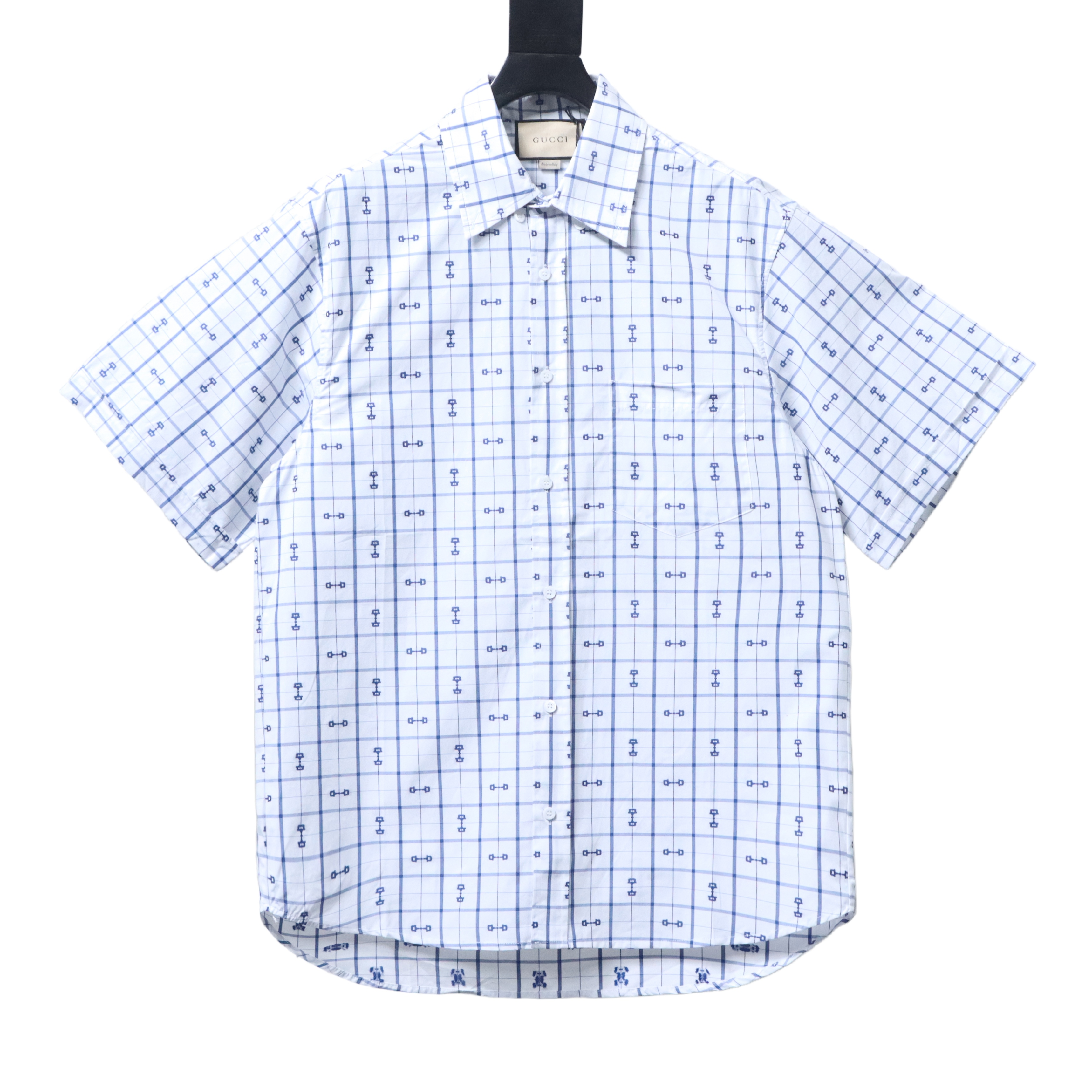 GUCCI 24SS Horsebit Jacquard Short Sleeve Shirt