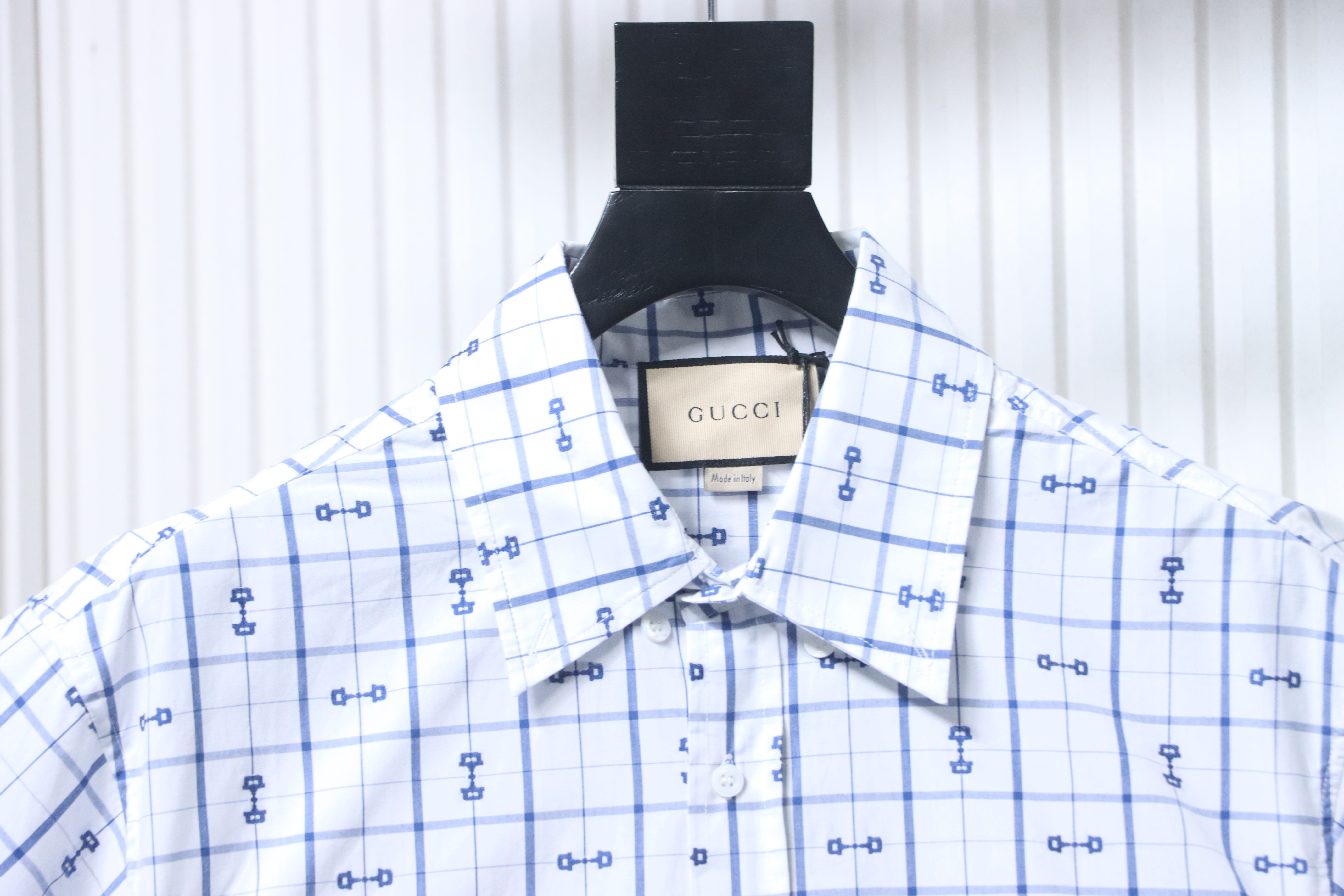 GUCCI 24SS Horsebit Jacquard Short Sleeve Shirt