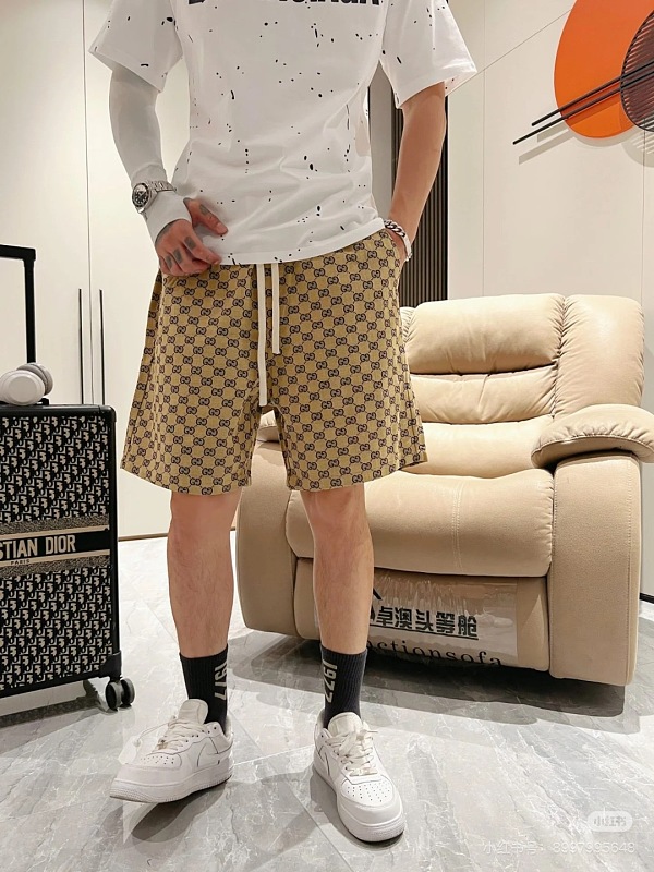 GUCCI 25SS Allover GG Monogram Denim Shorts Style 1