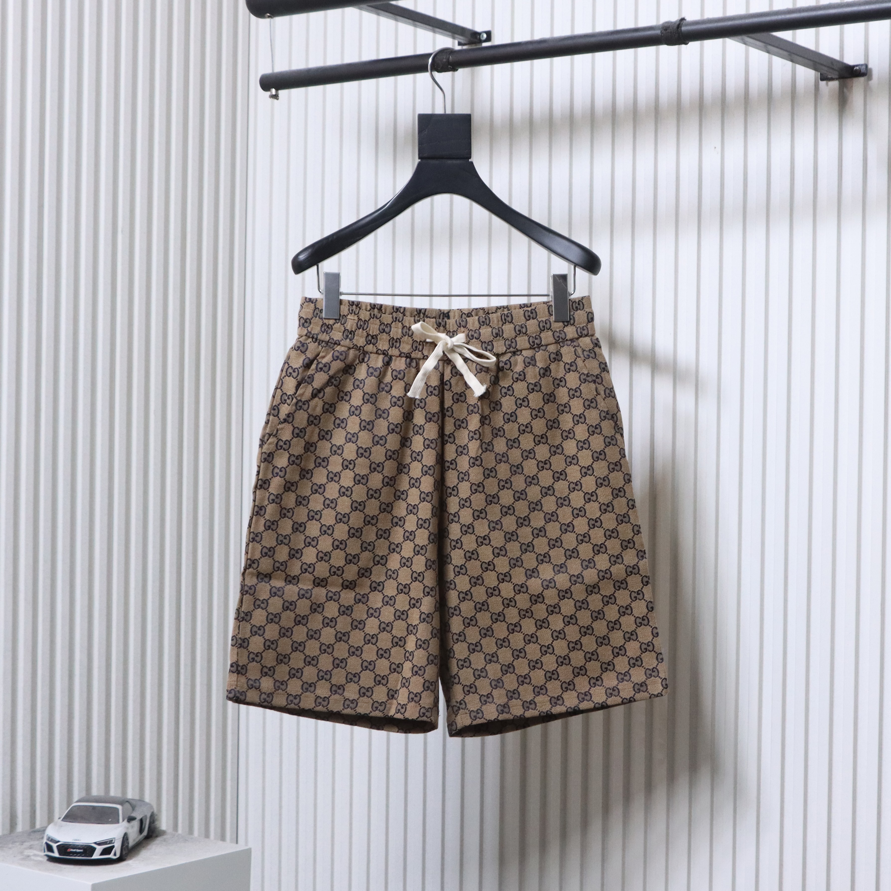 GUCCI 25SS Allover GG Monogram Denim Shorts Style 1