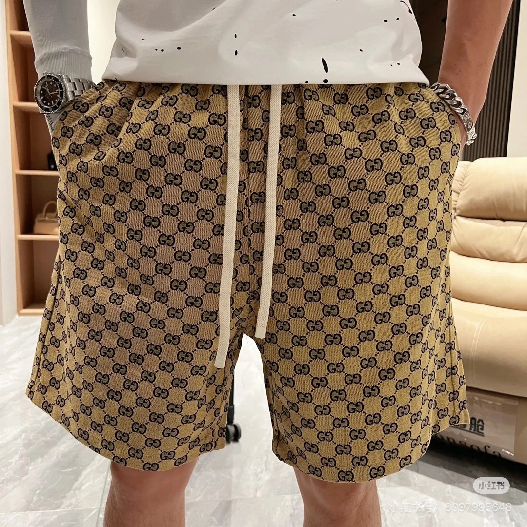GUCCI 25SS Allover GG Monogram Denim Shorts Style 1