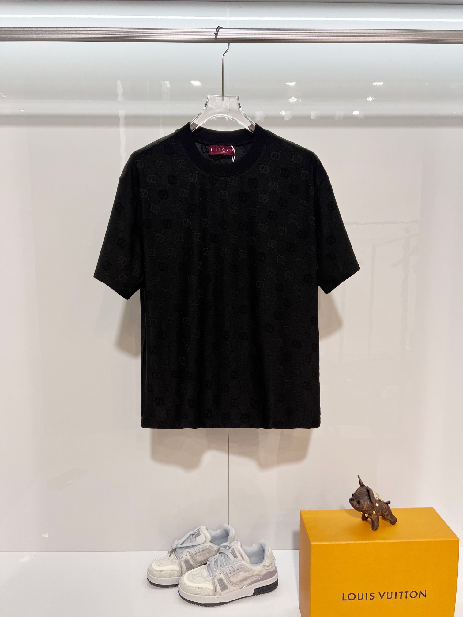 GUCCI 25SS Allover GG Monogram Denim Shorts Style 2