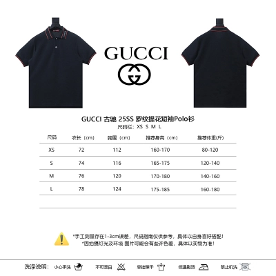 GUCCI 25SS Jacquard Short Sleeve Polo Shirt Style 2 02