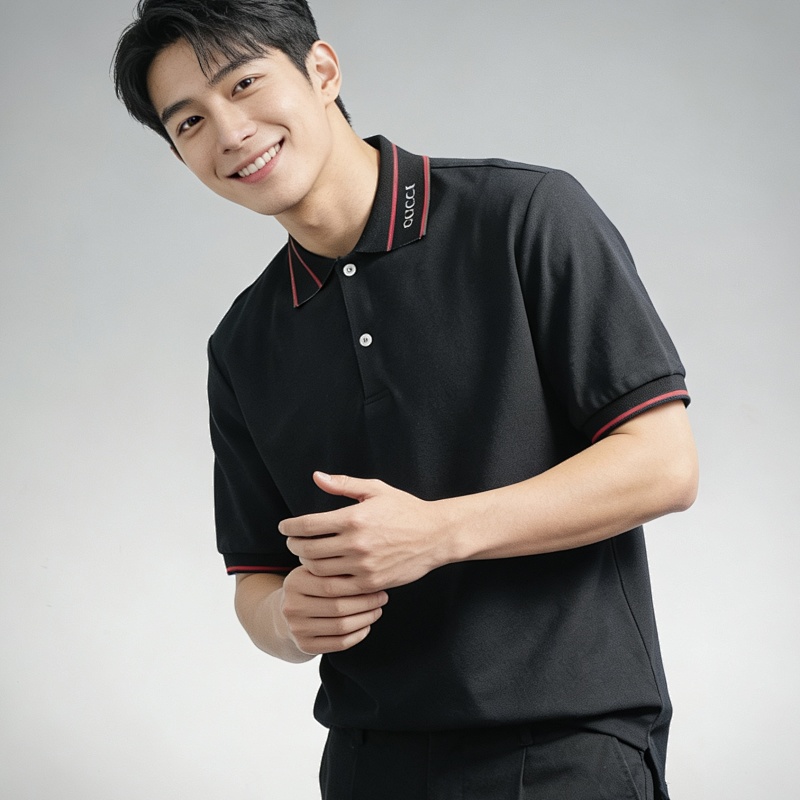 GUCCI 25SS Jacquard Short Sleeve Polo Shirt Style 2