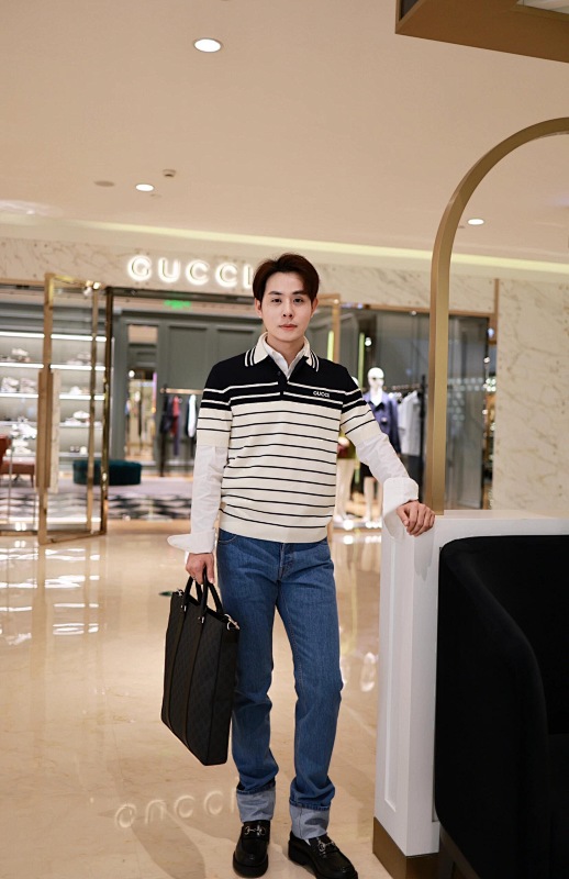 GUCCI 25SS Knit Short Sleeve Polo Shirt