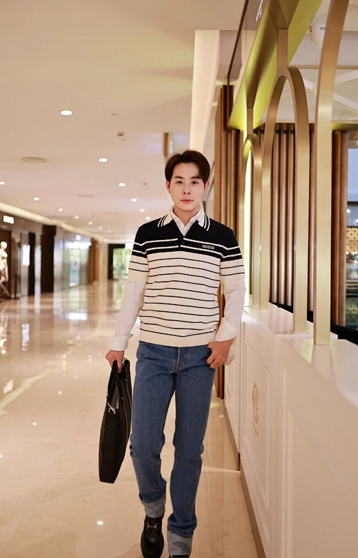 GUCCI 25SS Knit Short Sleeve Polo Shirt