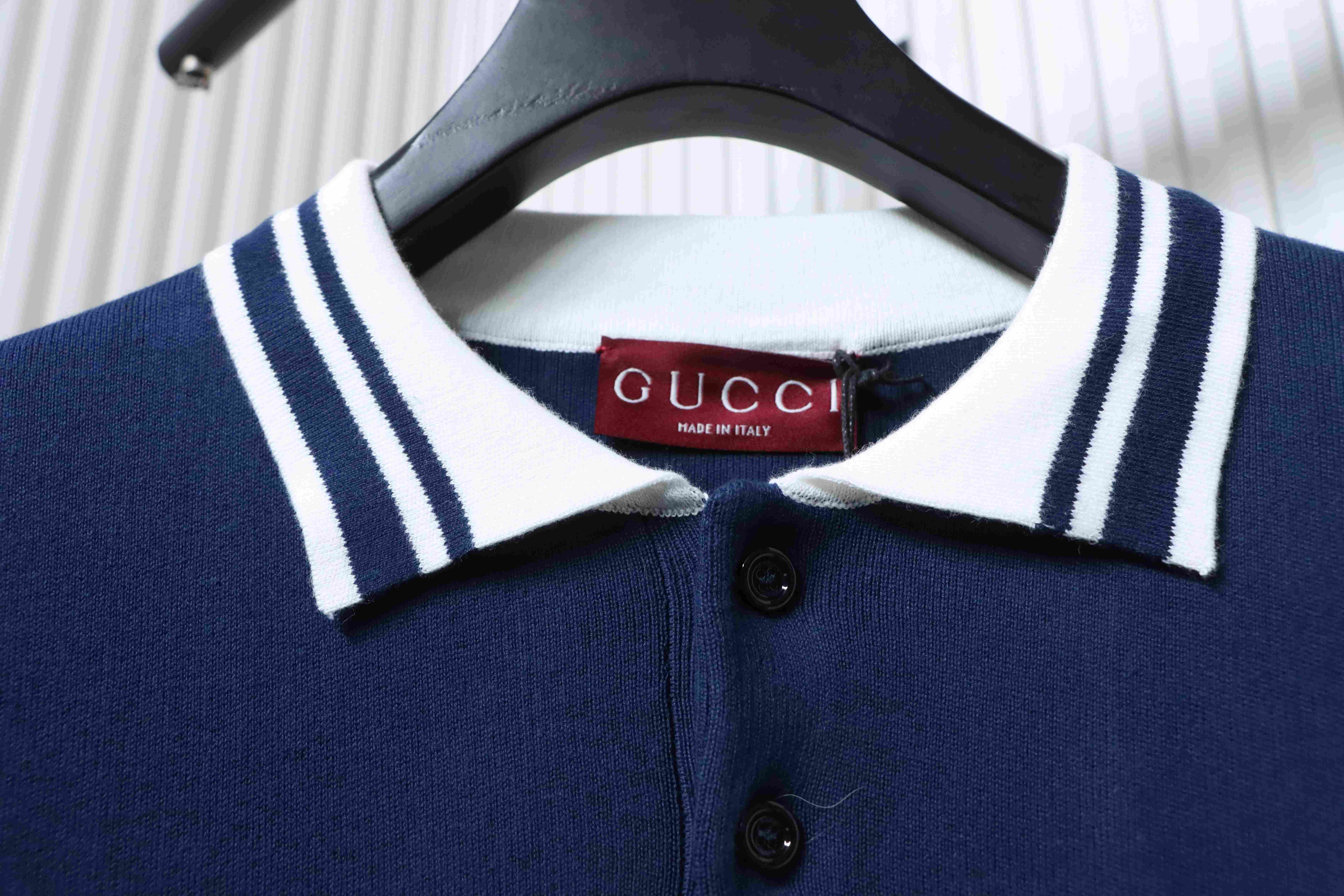 GUCCI 25SS Knit Short Sleeve Polo Shirt