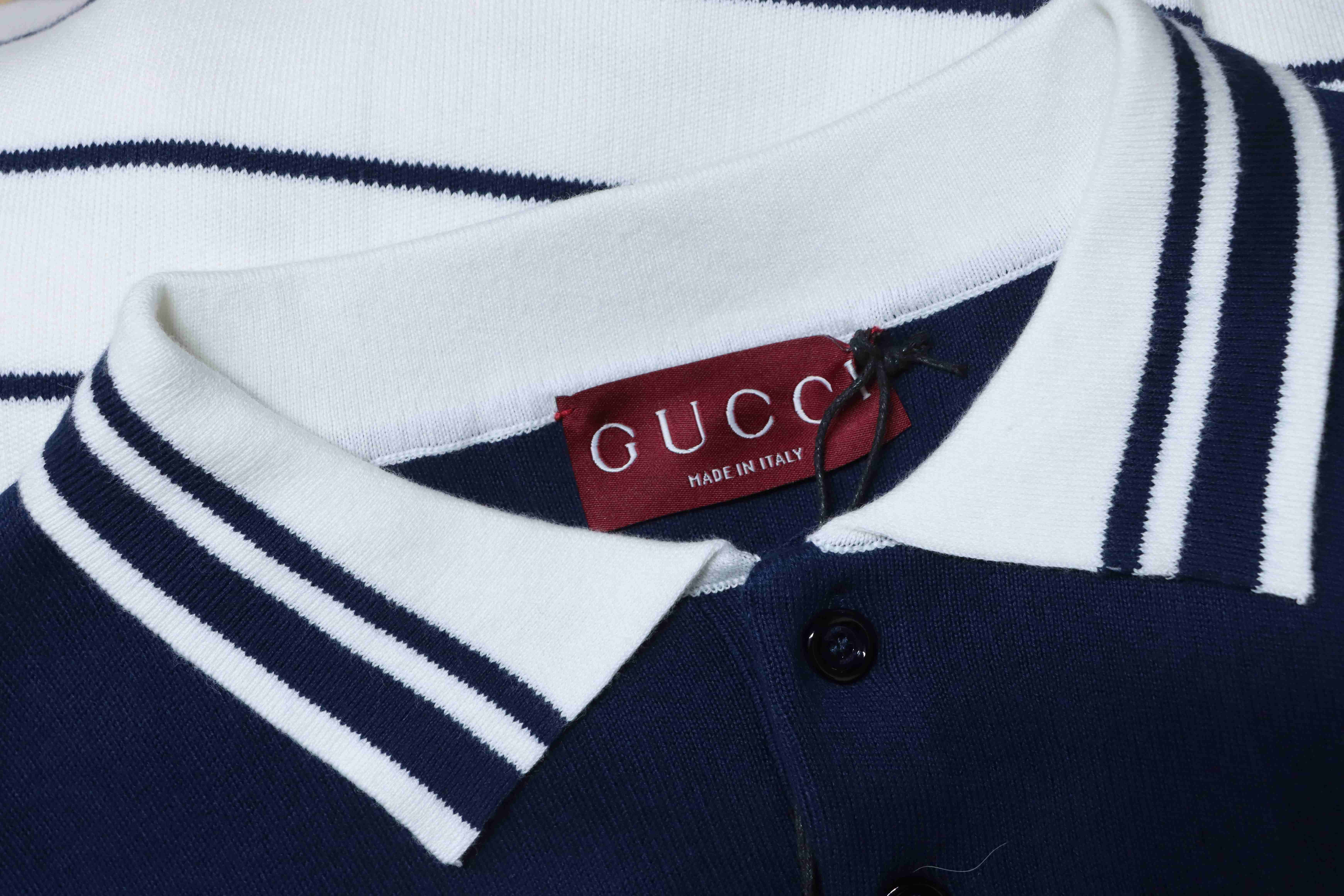 GUCCI 25SS Knit Short Sleeve Polo Shirt