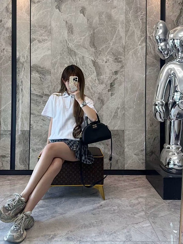 GUCCI 25SS Letter Print Short Sleeve Polo Shirt