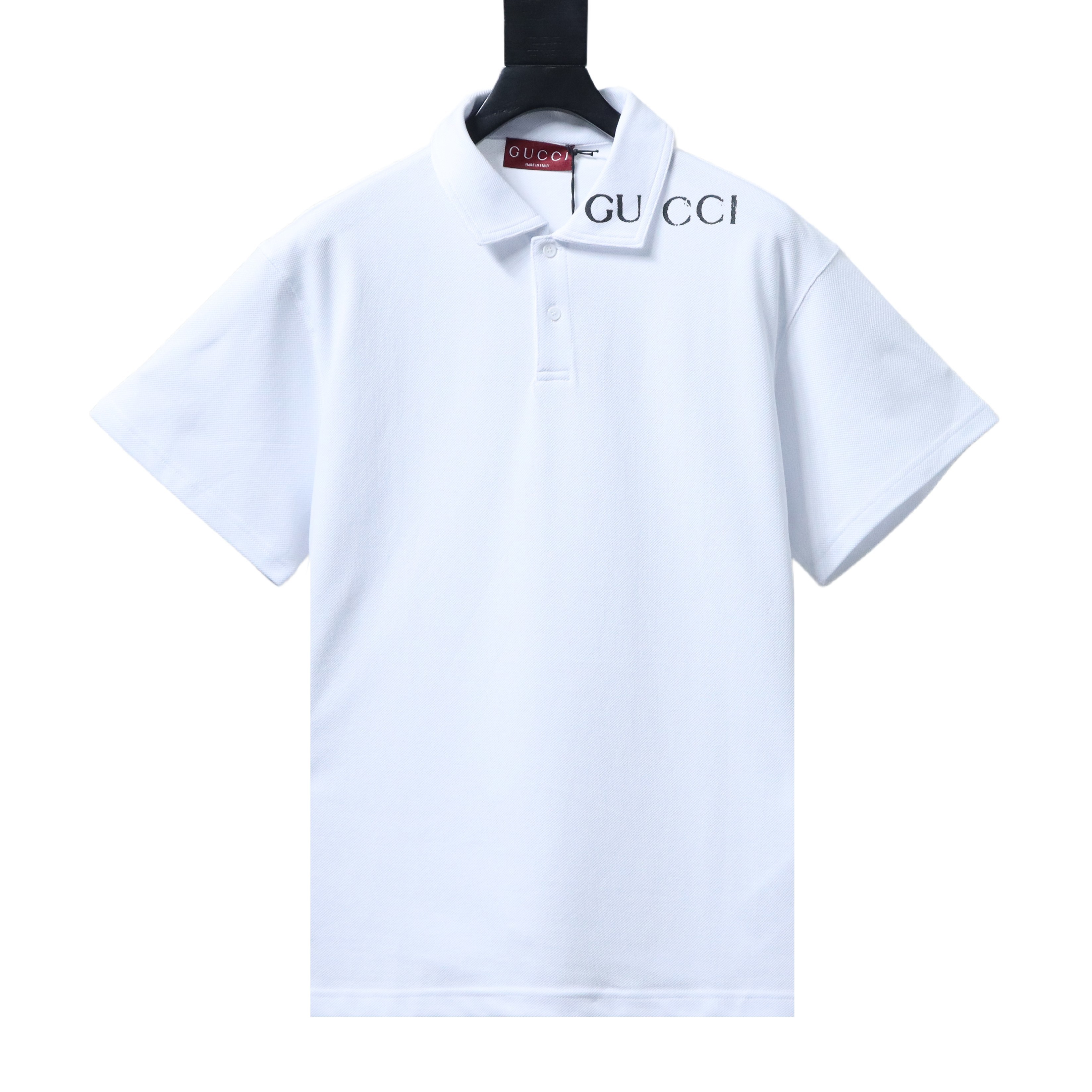 GUCCI 25SS Letter Print Short Sleeve Polo Shirt