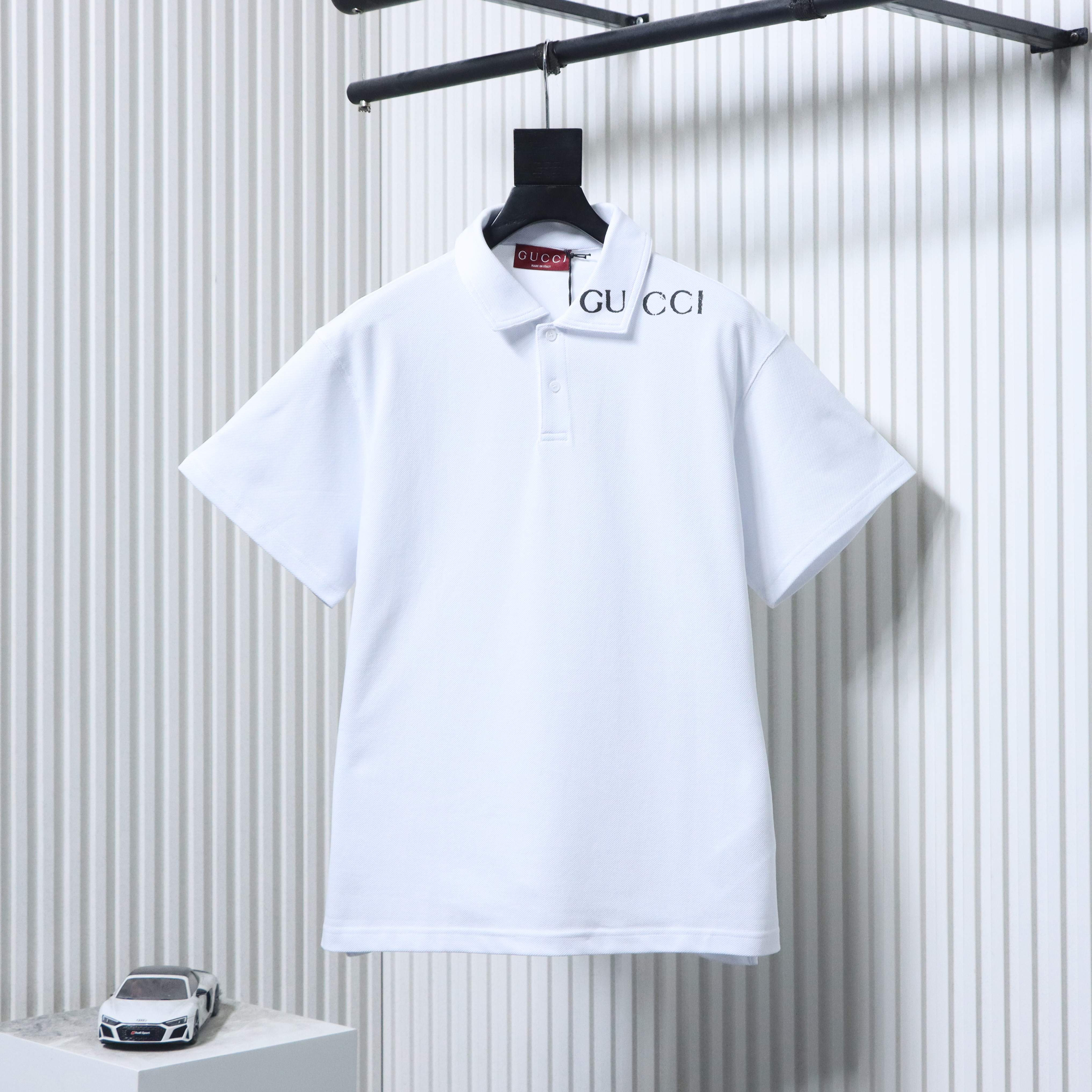 GUCCI 25SS Letter Print Short Sleeve Polo Shirt