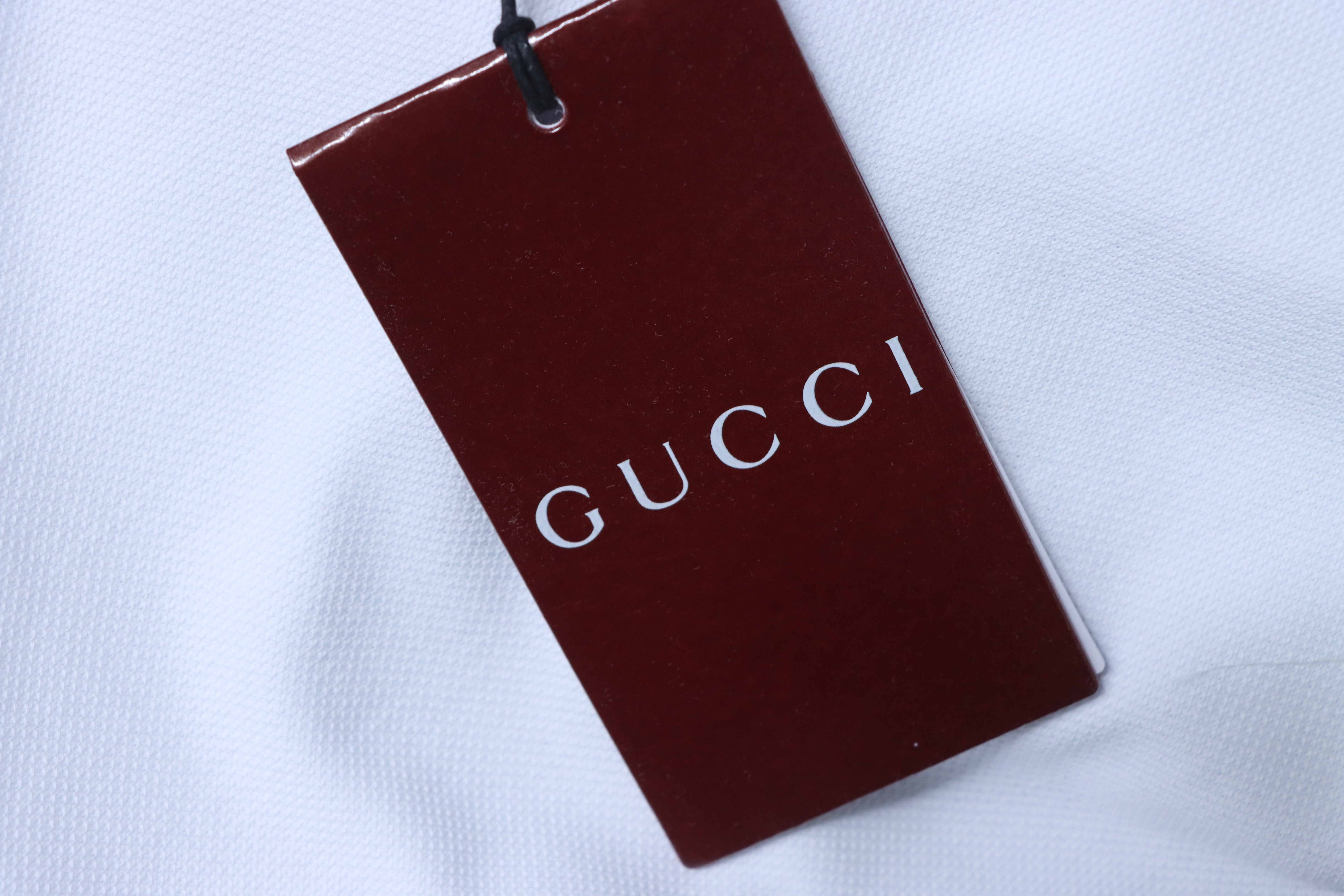 GUCCI 25SS Letter Print Short Sleeve Polo Shirt