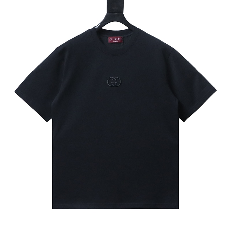 GUCCI 26SS Double G Embroidery Short Sleeve T-Shirt Style 2