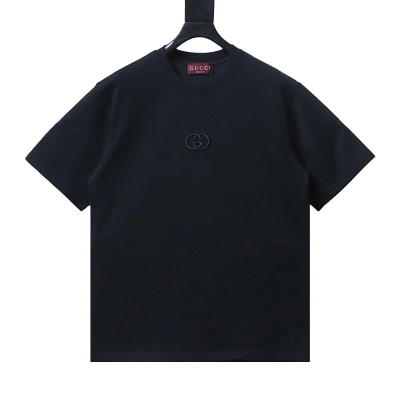 GUCCI 26SS Double G Embroidery Short Sleeve T-Shirt Style 3 01
