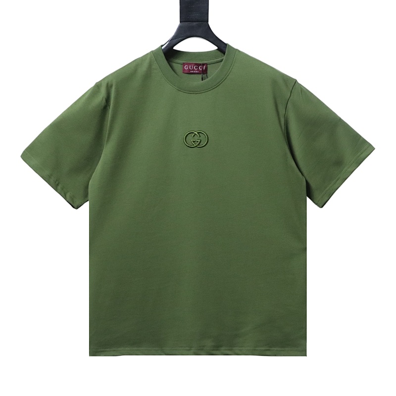 GUCCI 26SS Double G Embroidery Short Sleeve T-Shirt Style 4