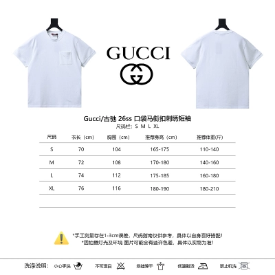 GUCCI 26SS Horsebit Embroidery Short Sleeve T-Shirt Style 3 02