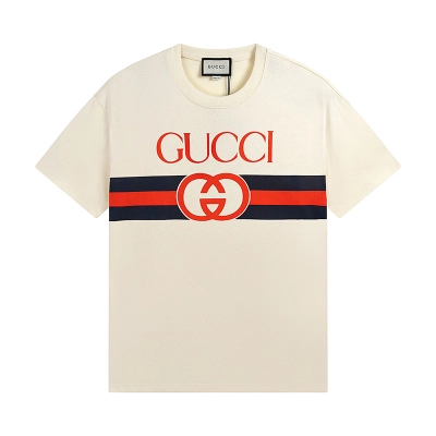 GUCCI Apricot Short Sleeve T-Shirt Style 560 01