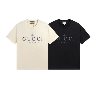GUCCI Black Apricot Short Sleeve T-Shirt Style 520 01