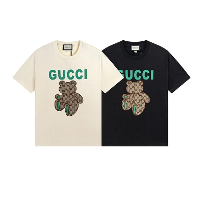 GUCCI Black Apricot Short Sleeve T-Shirt Style 542 01