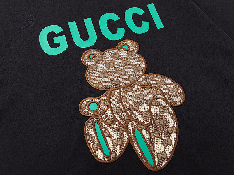 GUCCI Black Apricot Short Sleeve T-Shirt Style 542