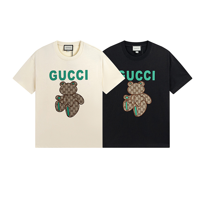 GUCCI Black Apricot Short Sleeve T-Shirt Style 542
